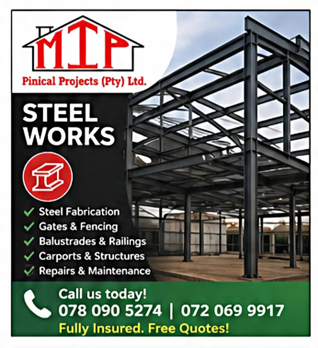 MIP Pinnacle Projects Steel Works services flyer