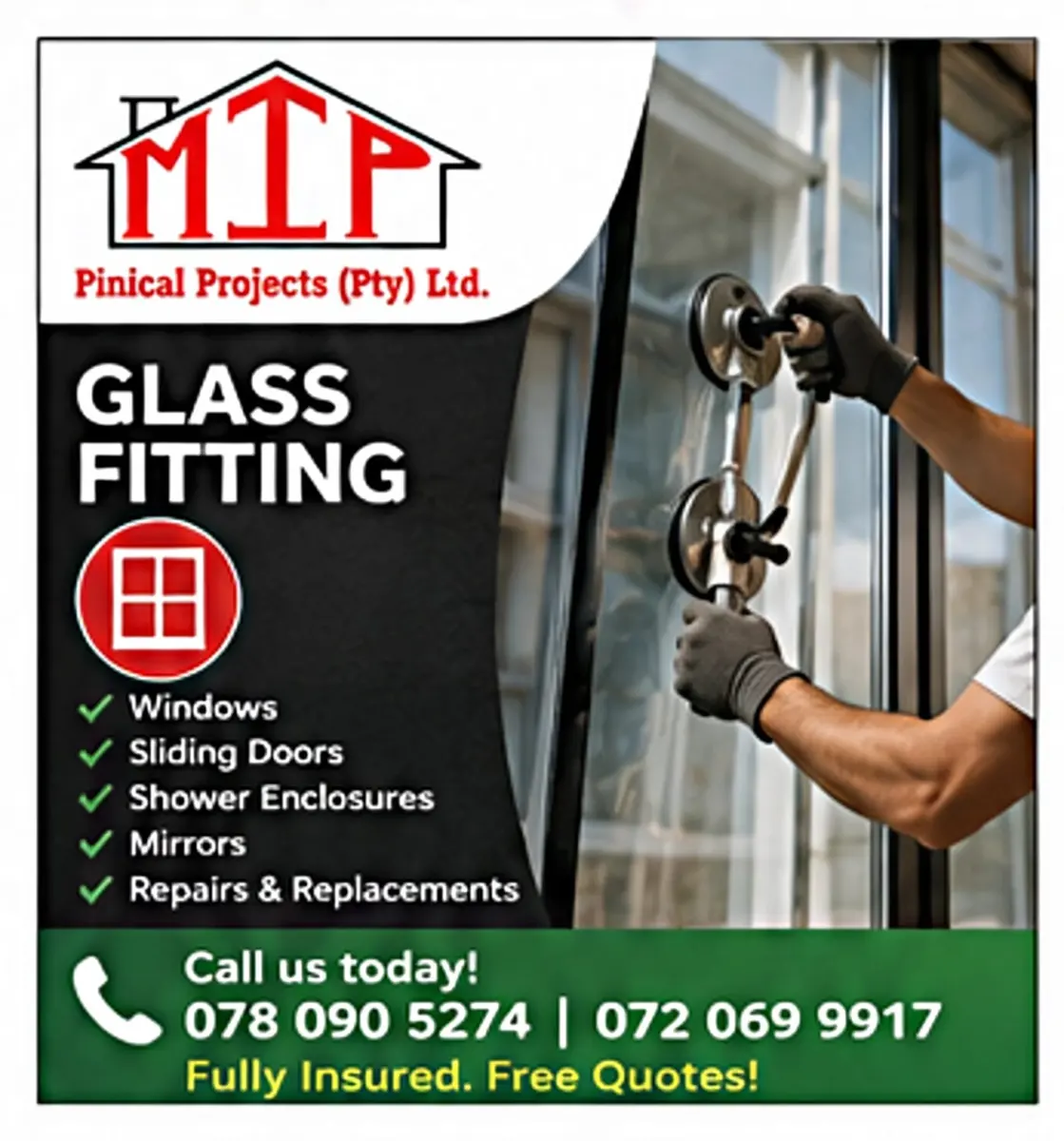MIP Pinnacle Projects Glass Fitting services flyer