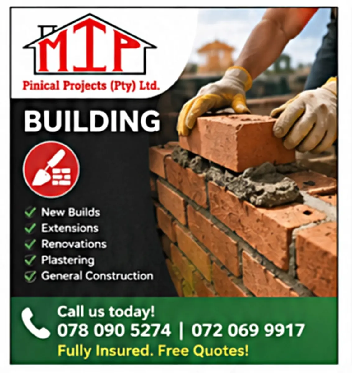 MIP Pinnacle Projects Building services flyer